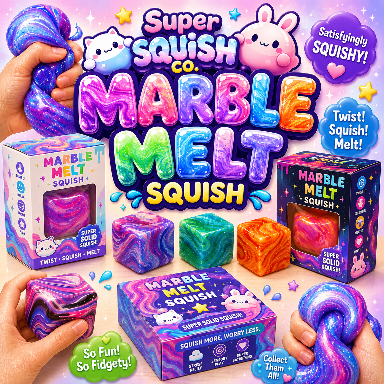 🌈 Marble Melt Squish