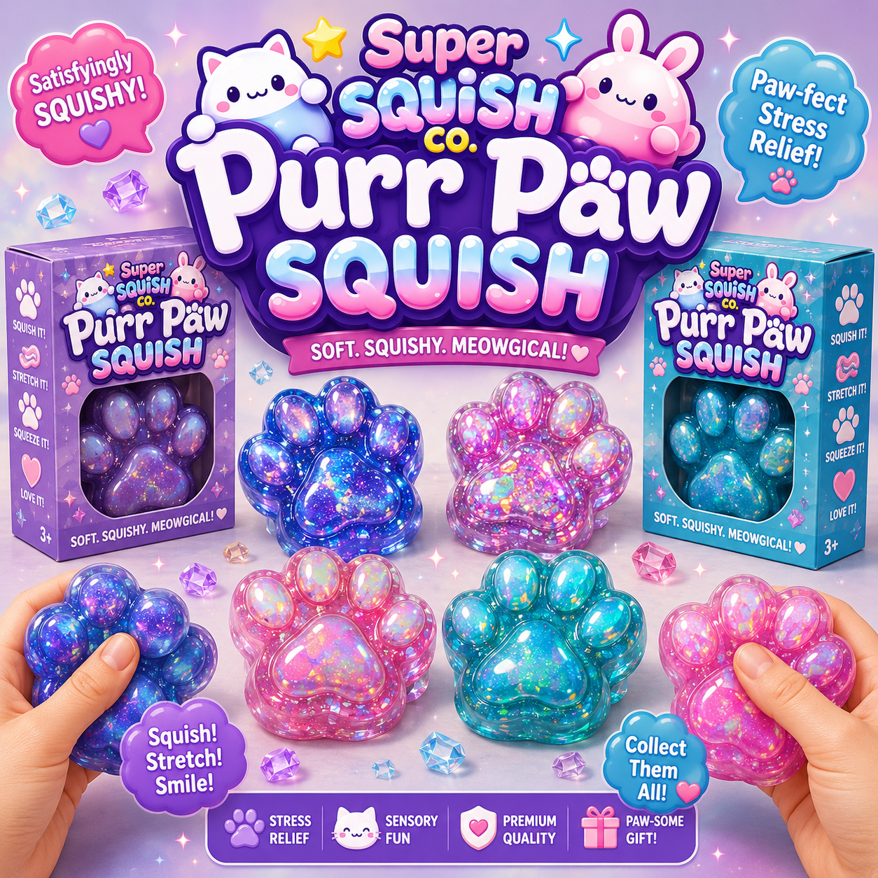 🐾 Purr Paw Squish